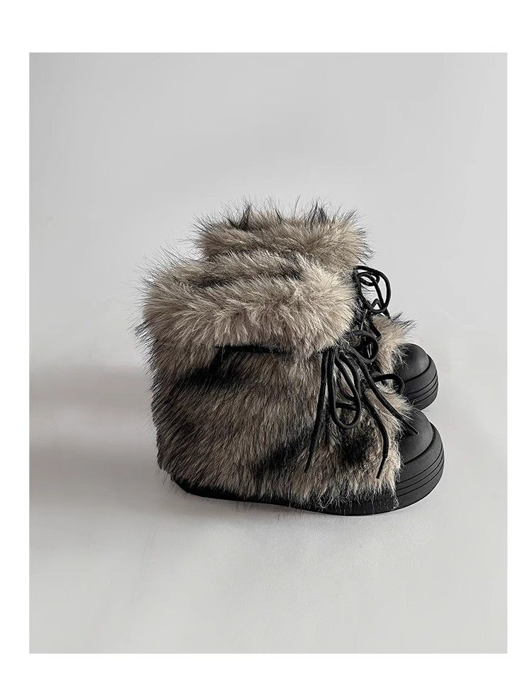 Women's Shoes Snow Boots Comfortable Lightweight Warm Thick Soled Inner Heightening Real Fur Snow Boots_voghion.com