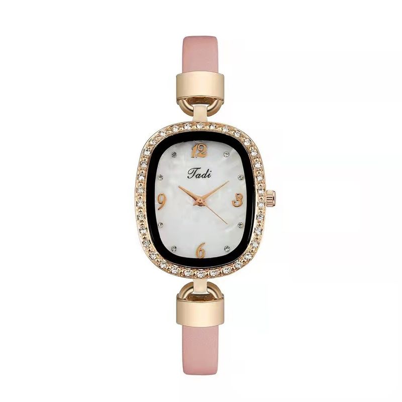 Orologi da donna, tendenza moda, cinturino in marmo, strass, quadrante digitale con diamanti, orologio al quarzo da donna in due pezzi._voghion.com