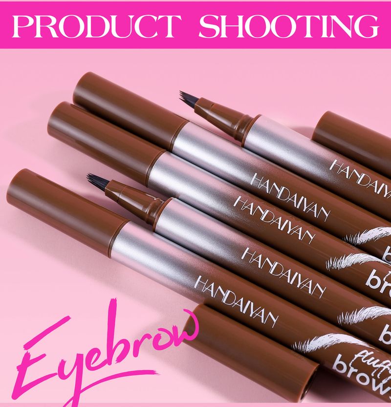 HANDAIYAN 4-Color Wild Eyebrow Pen – Wasserfester, lang anhaltender flüssiger Augenbrauenstift mit natürlichem, haarähnlichem Finish_voghion.com