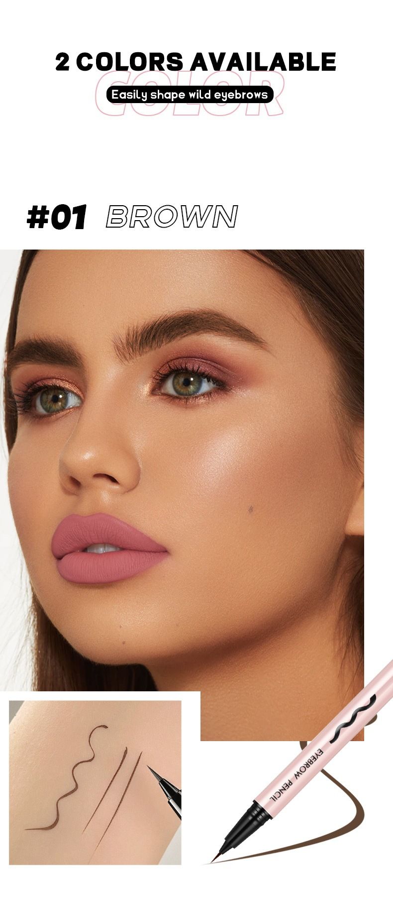 Ultrafijne vloeibare wenkbrauwpotlood Pudaier Wenkbrauwvormgeving Verven Langdurige natuurlijke look Beauty Groothandel Make-up Wenkbrauwpen_voghion.com