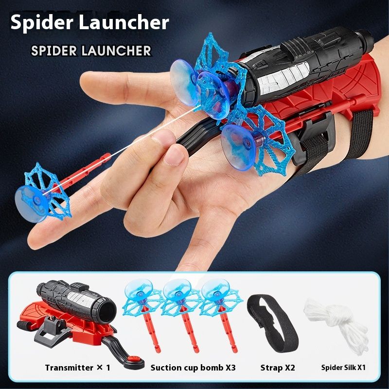 Schwaarz Technologie Spann Seid Launcher Handschuesch Spin Held Kanner Jongen Soft Bullet Pistoul kënne Spillsaachen brennen_voghion.com