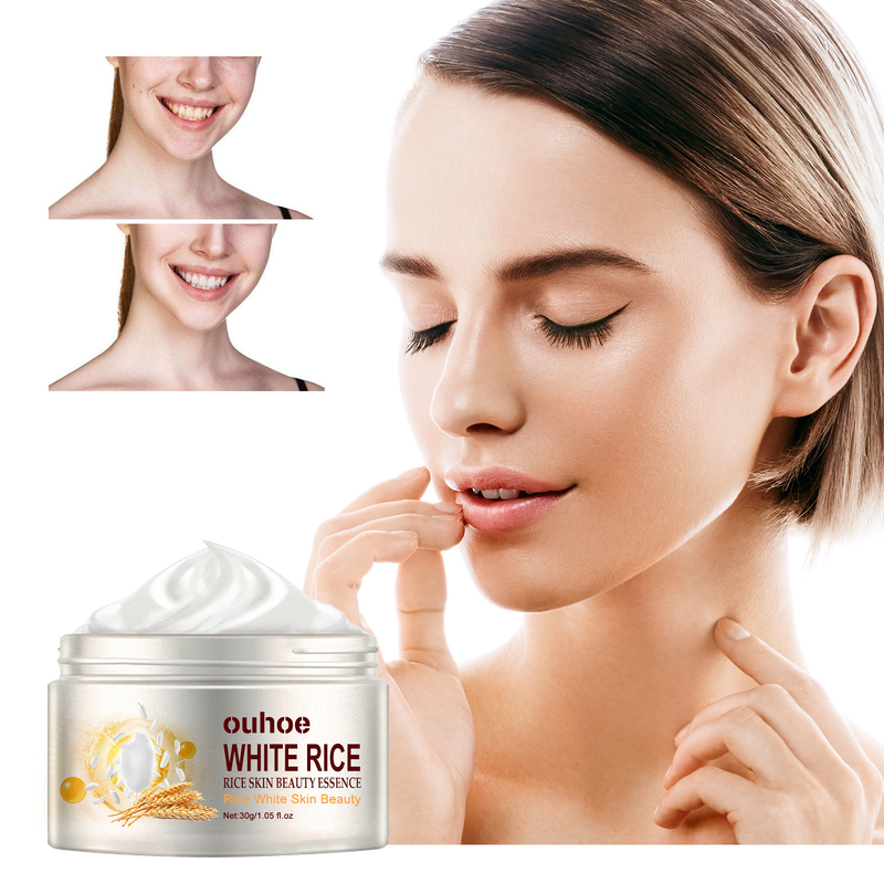 OUHOE White Rice Skin Rejuvenating&Moisturizing Cream to weaken fine lines, tighten pores, remove acne, moisturize,_voghion.com