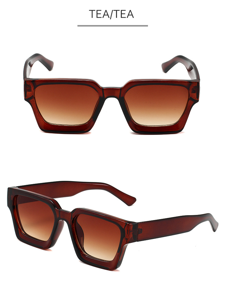 Lunettes de soleil carrées à monture épaisse – Lunettes PC surdimensionnées tendance pour hommes et femmes, tendances de la mode, très populaires_voghion.com