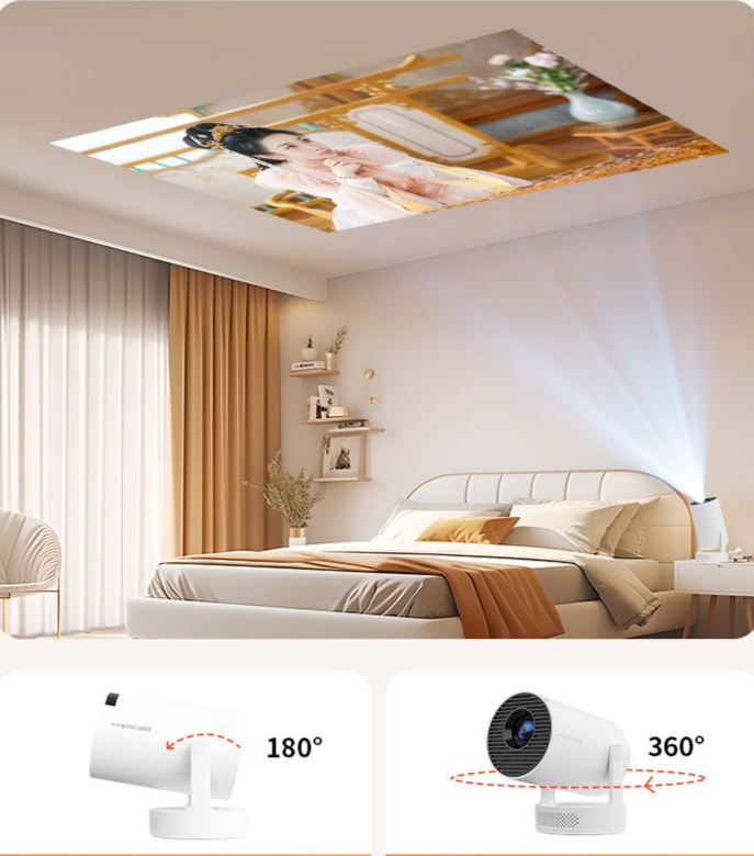 Magcubic Ultra HD Projektor Schlafzimmer Kleine Tragbare Handy Screen Casting Heimkino_voghion.com