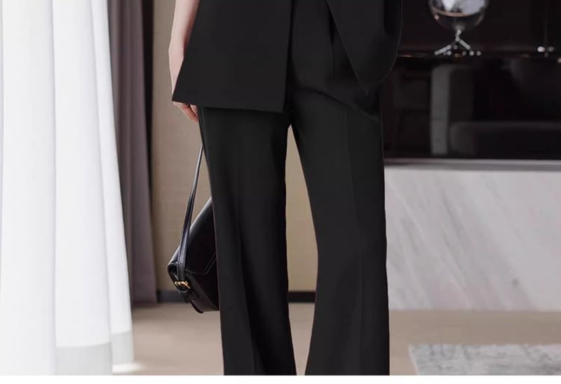 Schwarzer Anzug-Set für Damen, High-End-Feeling, 2025, neuer Frühling und Herbst, lässig, elegant, professionell, formeller Damenblazer_voghion.com