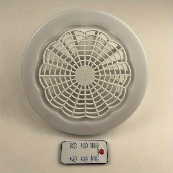 1pc Ceiling Fan With Light, Mute LED Ceiling Fan Remote Control, Modern Quiet Fan Lamp Cooling, Electric Fan With 3 Light Colors_voghion.com