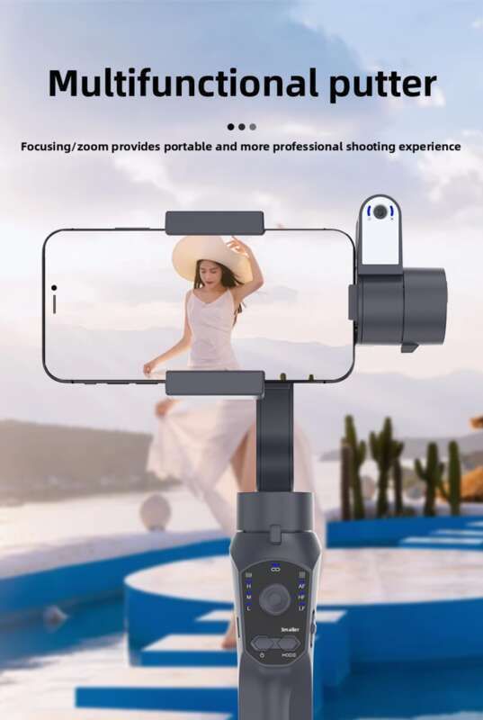F10 PRO MAX Telefon ręczny Trójosiowy stabilizator Gimbal Anti Shake AI Śledzenie Internet Celebrity Live Vlog Artefakt_voghion.com