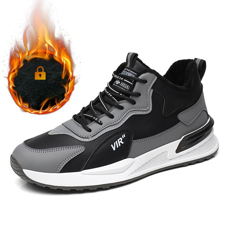 Scarpe sportive da uomo alla moda, alla moda e di tendenza, con tomaia media in morbida pelle e cotone, stile casual e alla moda, con consegna rapida._voghion.com