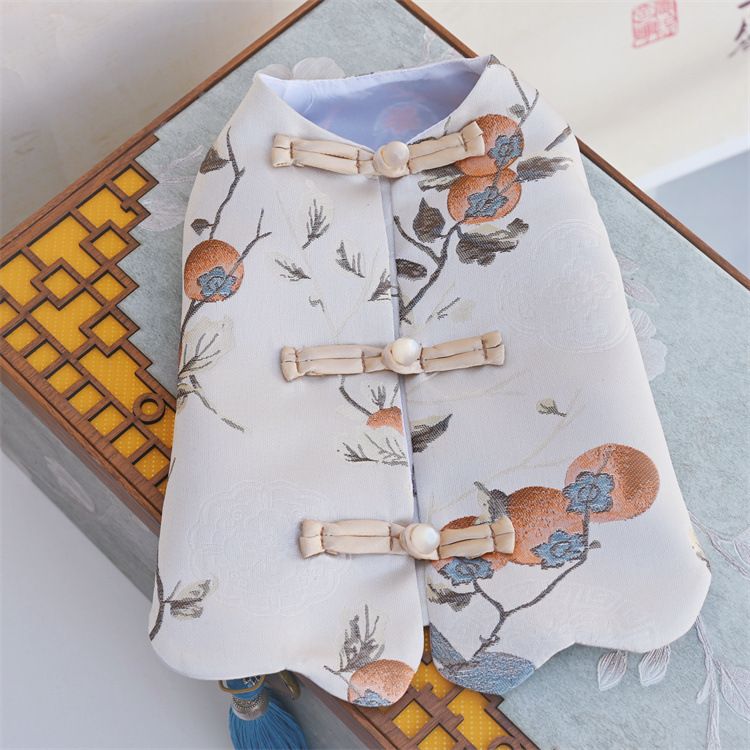 Robe pour animal de compagnie, costume Tang, tenue de Nouvel An de style chinois pour chat et chien, vêtements pour bichon et poméranien_voghion.com