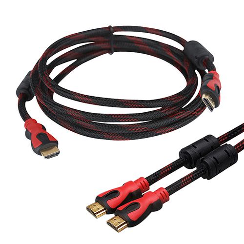 Kabel HDMI męski-męski, wtyczka pozłacana, siatka nylonowa, 1080p, 3D, wersja 1.4, 3 m/ 5 m_voghion.com