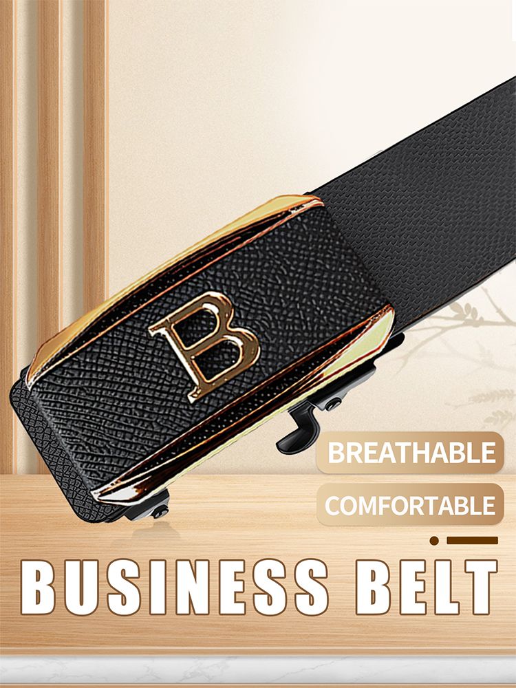 HOT New Fashion 12 Constellations Automatic Alloy Toothless Buckle Business Leather Men's Jeans High Quality PU_voghion.com