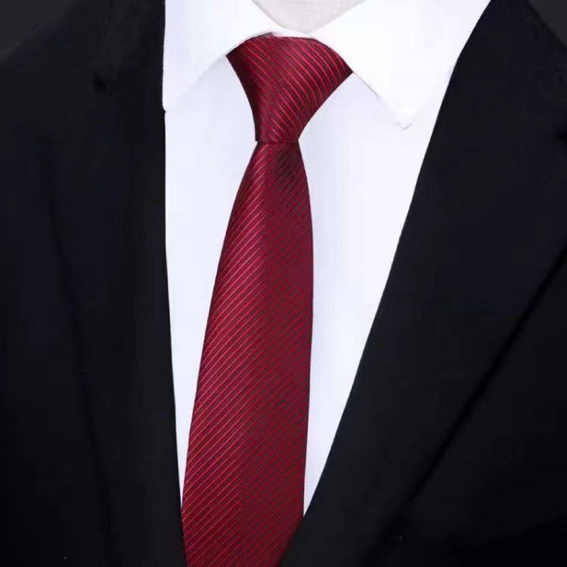 Cravatta da uomo con cerniera da 8 cm, per lavoro, da donna, per sposo, matrimonio, a righe blu, sottile, nera, senza bisogno di annodare_voghion.com