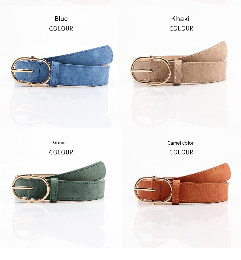 2023 Cintura da donna di nuova vendita Pulsante giapponese Moda opaca Cintura in PU di alta qualità Abbigliamento per ragazze Cinghie decorative abbinate_voghion.com
