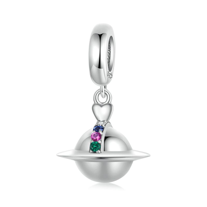 Planet Pendant Charm Sterling Silver Charm,SCC2857_voghion.com