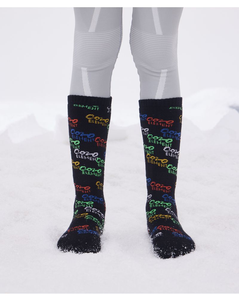Kids' Thermal Ski Socks For Winter - Breathable & Warm Mid-Crew Snow Socks For Boys & Girls - Non-Slip Cushioned Ankle_voghion.com