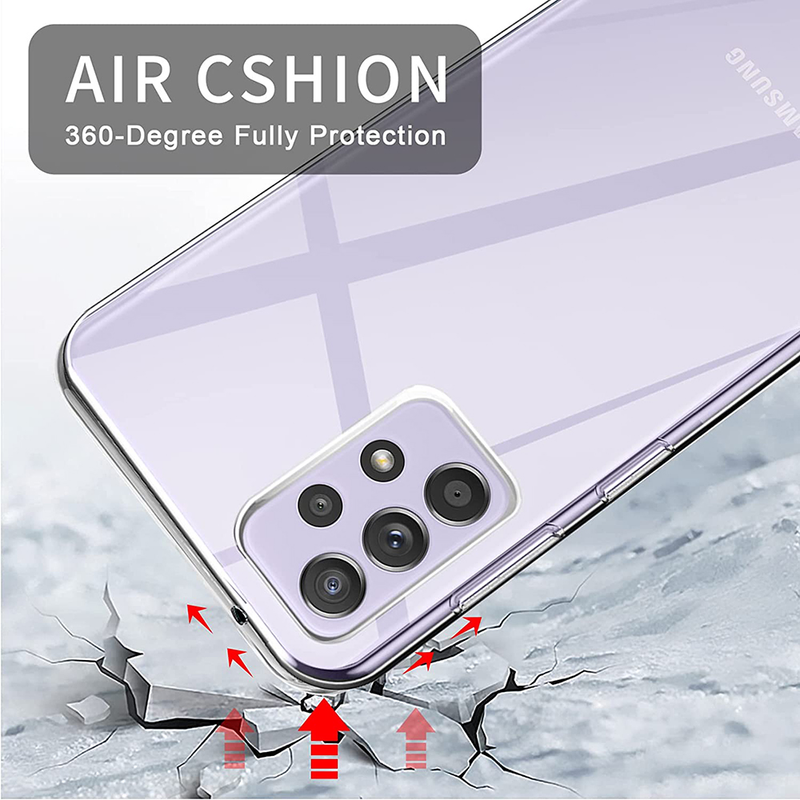 Mykt silikondeksel for Samsung Galaxy A73 A53 A33 A13 A03 A82 A72 A52 A42 A32 A22 A12 5G Ultra Thin Clear Case Cov_voghion.com