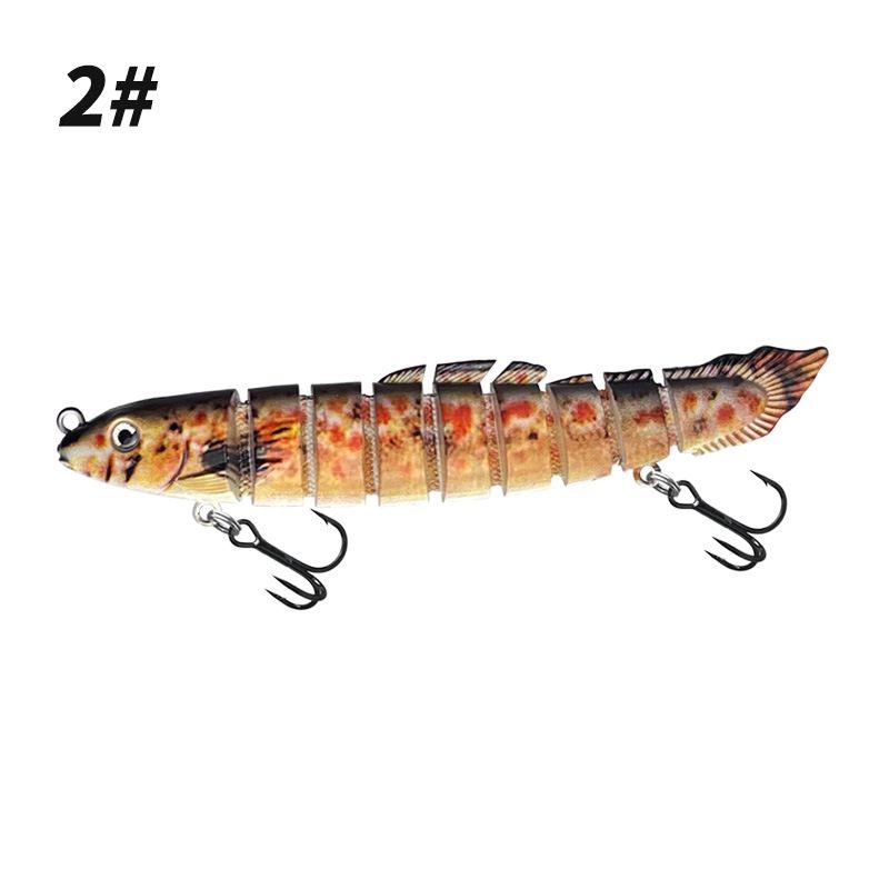 12 cm 19 g Mehrteiliger Köder Harte Schmerle Simulation 3D Gedruckter Fischköder mit neun Abschnitten_voghion.com