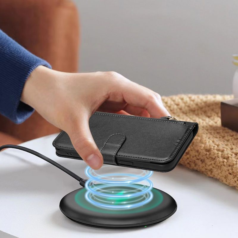 Wireless Charging Leather Zip Wallet Card Phone Case For Sony Xperia VI 2024 10V 5V 1V 5 10 1 IV Lanyard Purse Flip_voghion.com