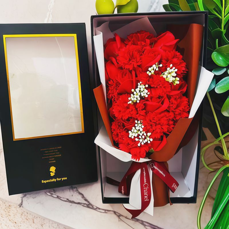 Festliche Geschenke Weihnachten 21 Rosen Seifenblumen Geschenkbox Seifenstrauß Valentinstag Weihnachtsgeschenk Geburtstagsgeschenk_voghion.com