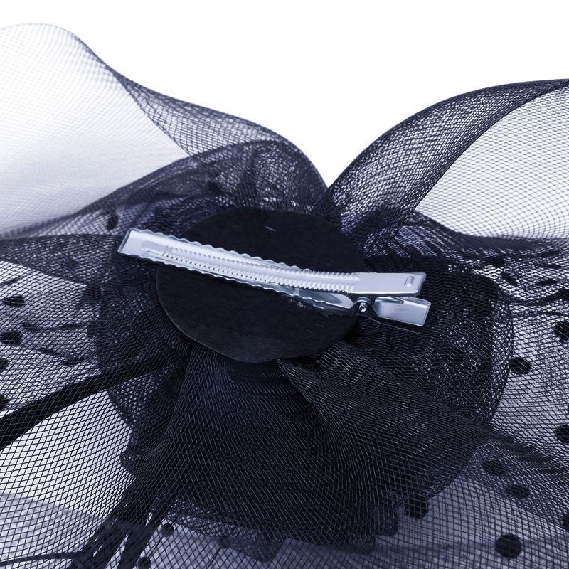 Copricapo da sposa retrò - Accessori per capelli con fiori in rete a metà viso (cappello vintage fatto a mano, copricapo da sposa)_voghion.com