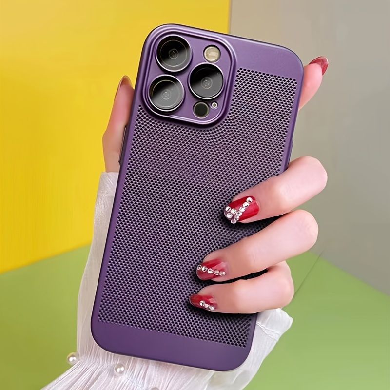 1pc Phone Case Transparent New Ultra-thin Advanced Heat Sensitive Mesh For IPhone12 11ProMax_voghion.com