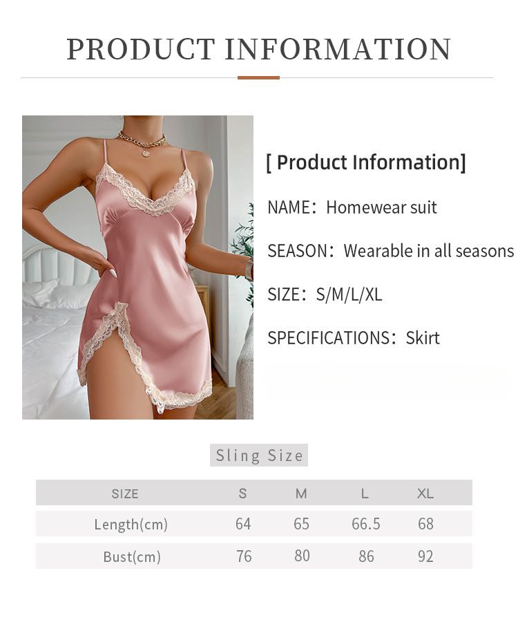 Trendige Wahl! Nachtwäsche aus Eisseide mit weiblichem Touch und rückenfreiem Camisole-Rock, ein neuer Sommerstil, der eleganten Stil mit modischem Design präsentiert_voghion.com