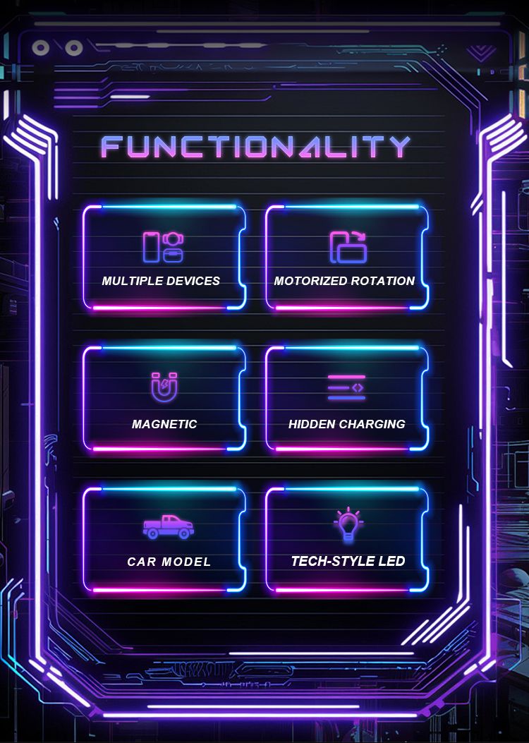 Cybertruck Desktop Stand Qi2 3-in-1 CyberDock Wireless Charging Station For IPhone16 15 14 Pro Max, AirPods, IWatch_voghion.com