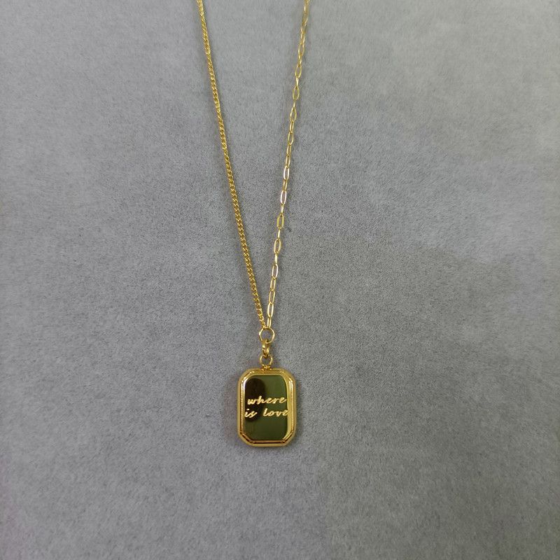 Collana di cioccolato e caramelle, oro femminile, design unico, catena elegante, versatile cornice per foto quadrata Hip Hop Instagram,_voghion.com