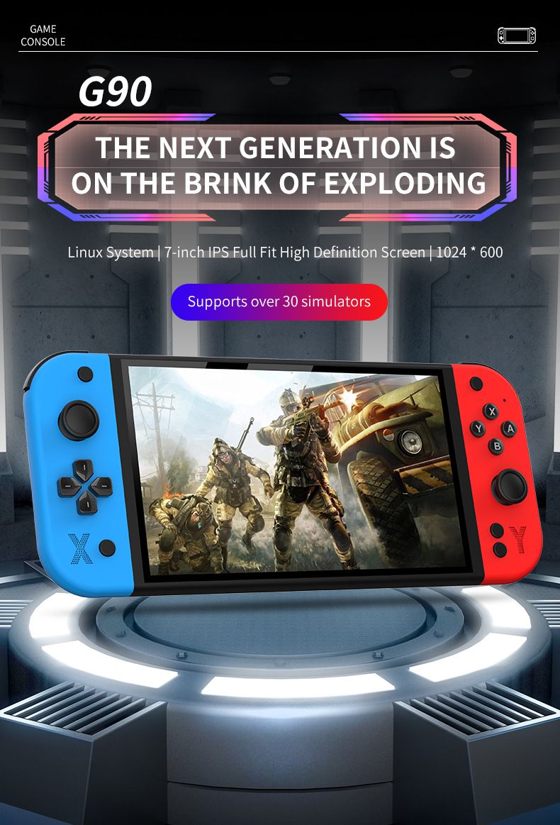 Video Game Consoles New G90 Handheld Game Console TV Home Arcade HD PSPPS1 Deck Handheld Steamdeck Handheld_voghion.com