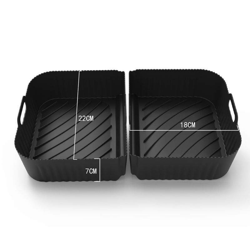 Backblech für Luftfritteuse, Silikon, multifunktionales Backblech in Lebensmittelqualität, faltbares Hochtemperaturblech_voghion.com