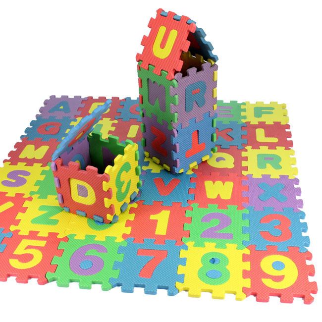 Digitale vloermat, letterpuzzel van schuimrubber, kruipmat van schuimrubber, educatief speelgoed voor kinderen_voghion.com
