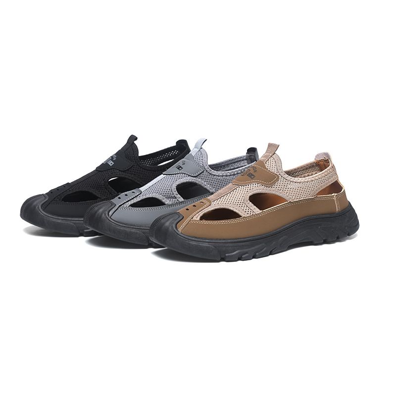 Sandali estivi traspiranti da uomo con punta, scarpe traforate, scarpe sportive antiscivolo e casual in rete cava per esterni_voghion.com