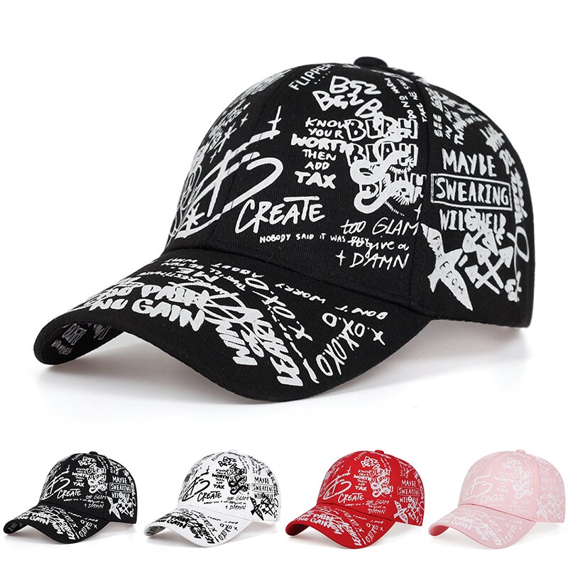 Unisex Baseballkappe mit Buchstaben-Geometrie-Druck, verstellbar, für Frühling und Herbst, für den Außenbereich, lässig, Sonnenschutzhut_voghion.com