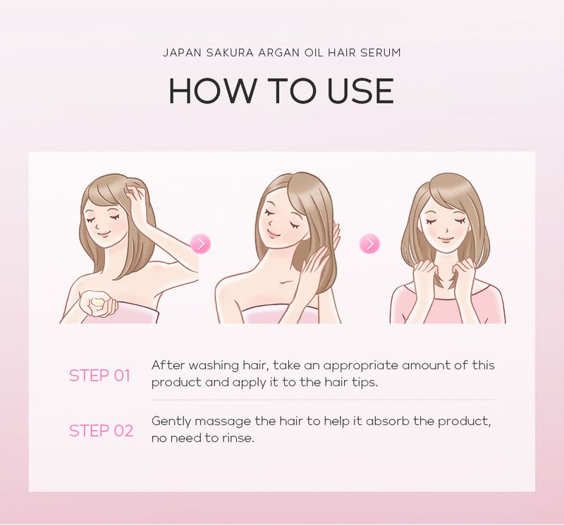 Scrub e trattamenti per il corpo Olio di Argan Sakura Giapponese Essenza per Capelli 60ml Cura dei Capelli Confezione Inglese Spot_voghion.com