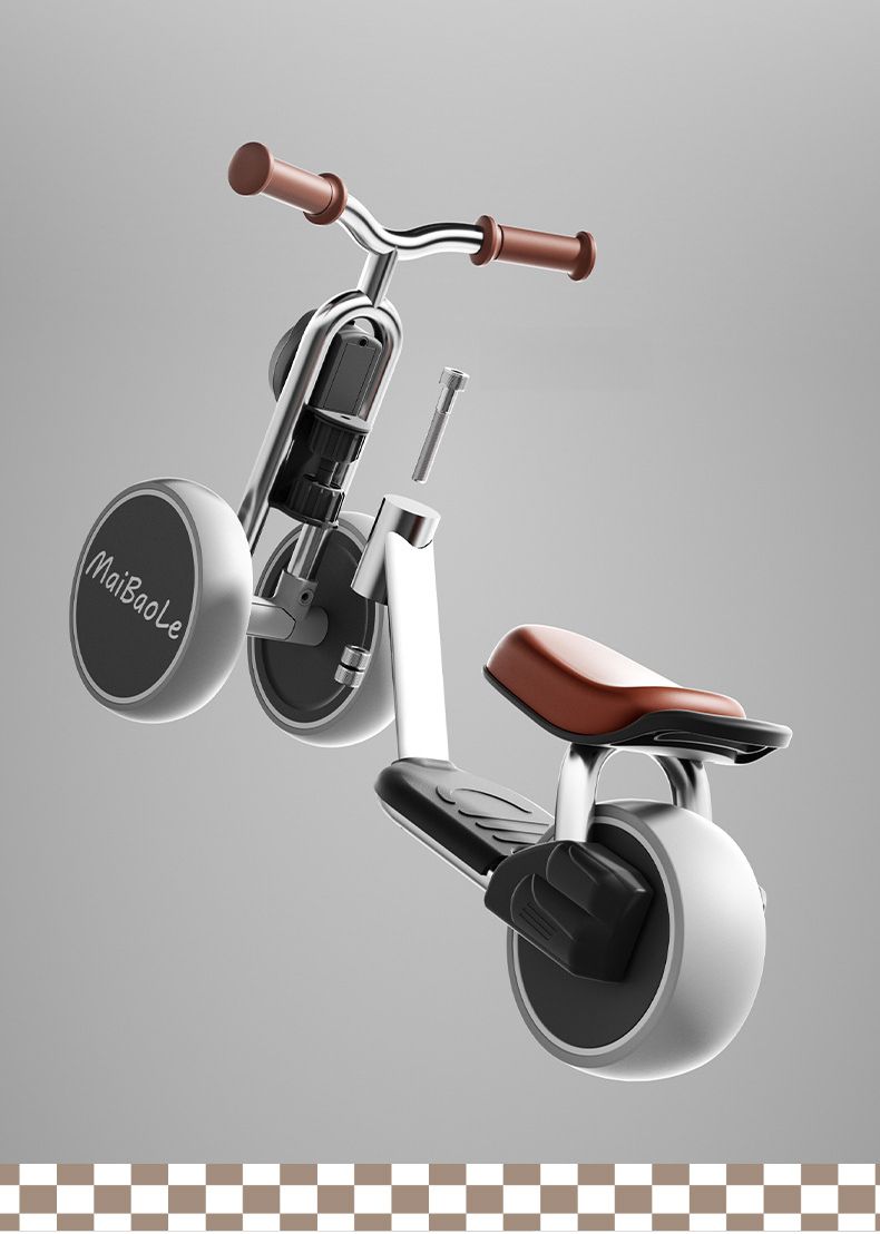 Laufrad für Kinder, neues Modell, Dreirad, beleuchteter Roller für 1-3-Jährige, Baby-Lauflernhilfe_voghion.com