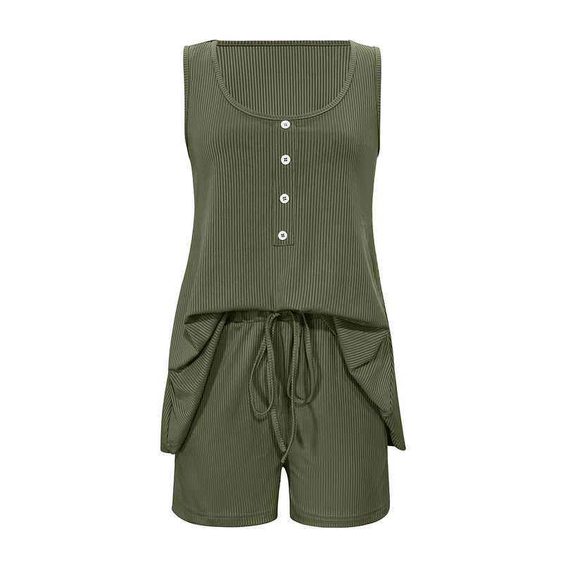 Ensemble deux pièces décontracté avec bretelles à capuche et col en v pour femmes, nouvelle collection printemps et été_voghion.com
