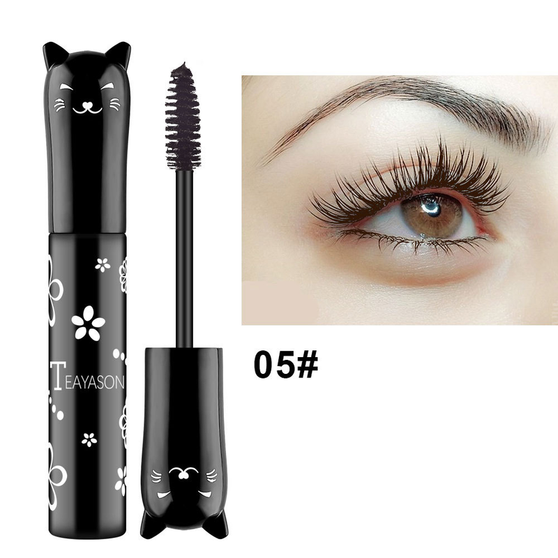 Mascara Färgade ögonsmink Bästa Naturlig Hypoallergen Primer Vattentät Snabbtorka Ögonfransar Förlängning Curlingfest födelsedag kvinna flicka present_voghion.com