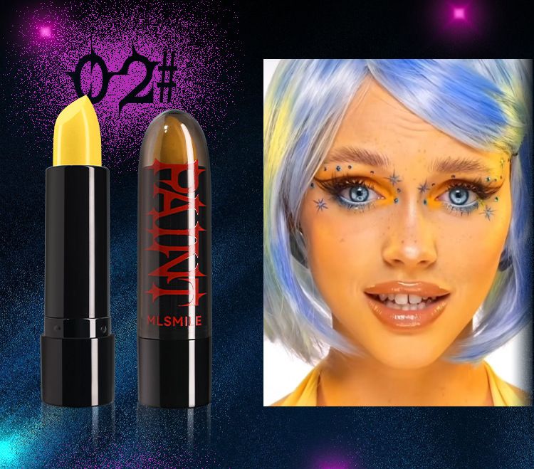 Matte Lipstick Dark Black Vampire Olive Green Creative Halloween Makeup Face Body Painting_voghion.com