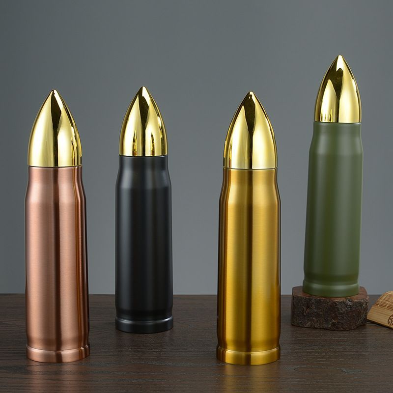 Vacuum Stainless Steel Insulated Double-Layer Bullet Rocket Portable Creative Department Store Gift Cannonball Water Cup_voghion.com