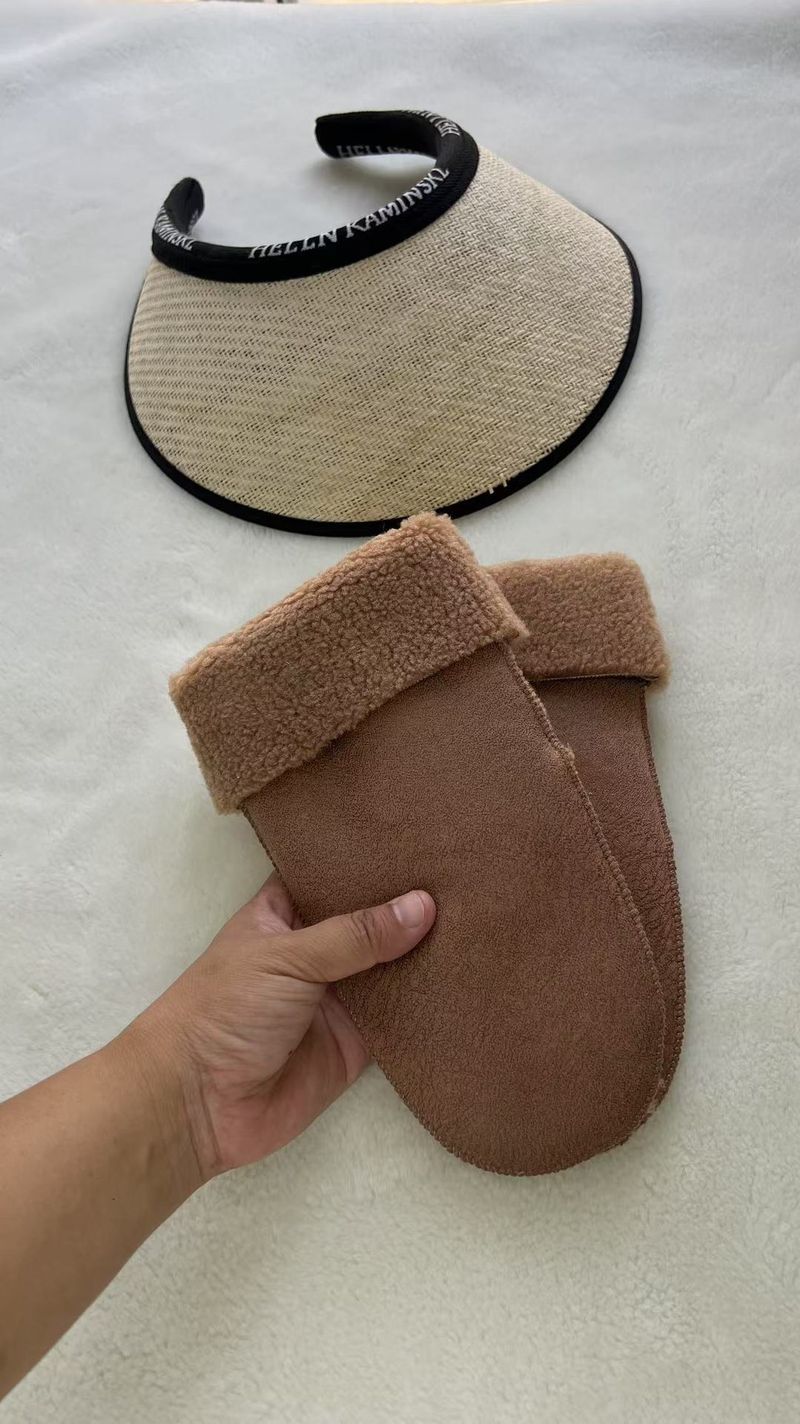 001 Damen Winterfäustlinge aus Wildleder, Fleecegefüttert, Verdickt, Warm, Winddicht, Kältebeständig, Zum Radfahren, Skifahren Im Freien_voghion.com