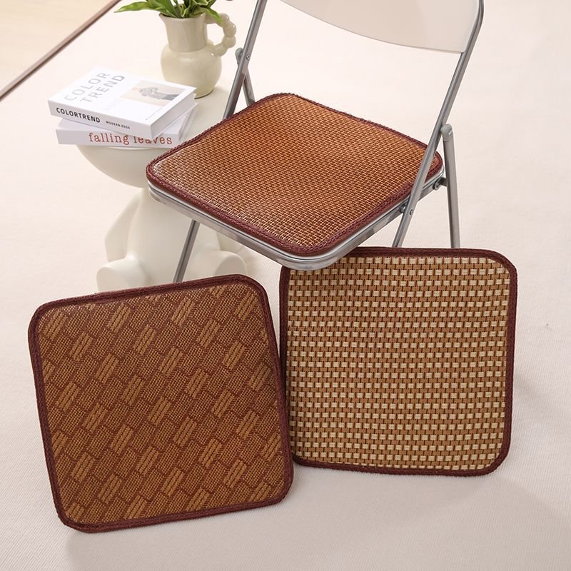 【 1316 People's Collection 】 Summer Rattan Mat, Office Non Slip Breathable Cool Car Student Chair Cushion, Stool_voghion.com