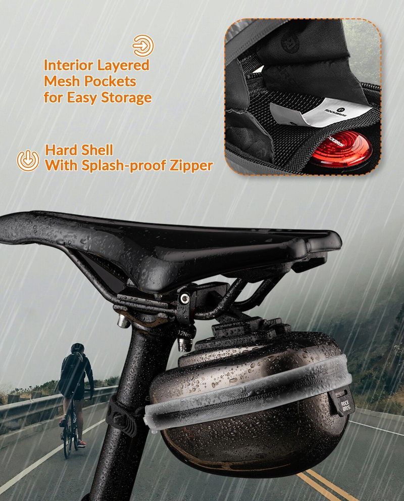 Borsa da sella ROCKBROS Bicycle MINI, rigida, per bici da strada e MTB, borsa per attrezzi, disponibile in 7 colori_voghion.com