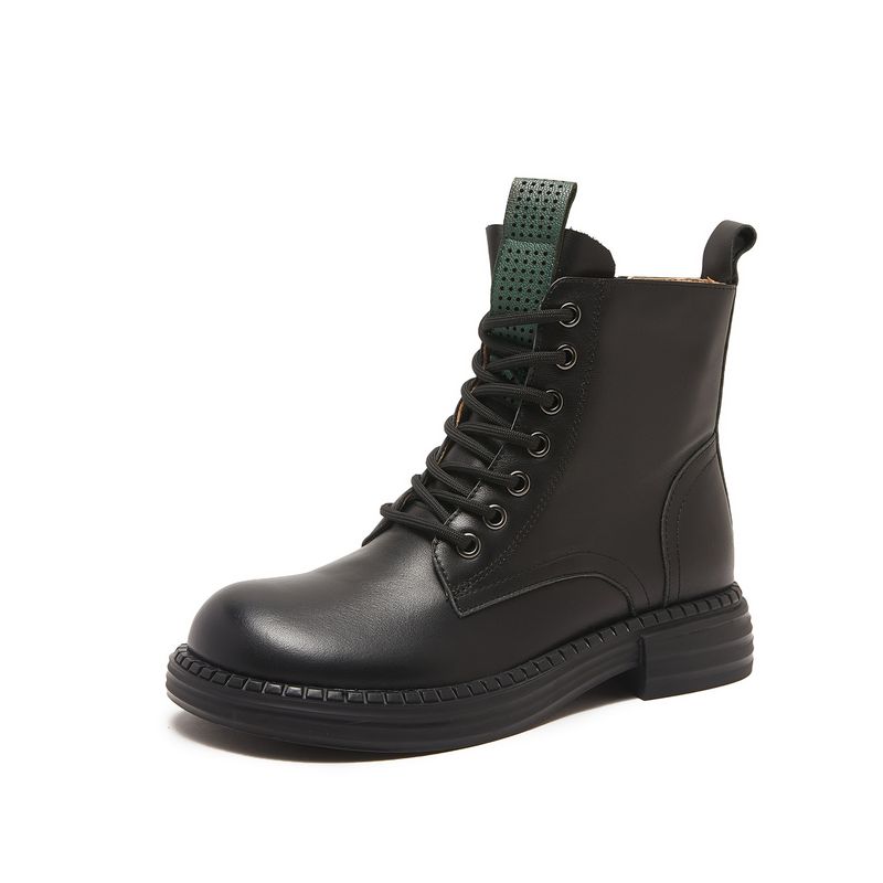 Top Layer Cowhide Martin For Women, Wear-Resistant, Non-Slip, Thick-Soled Work Boots, 2025 Early Spring New Genuine_voghion.com