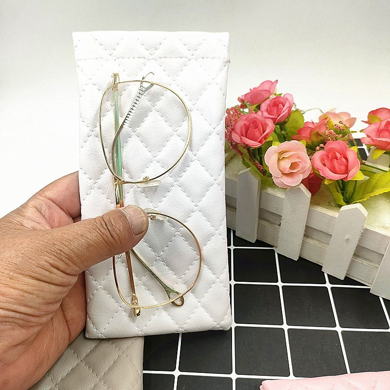 Unisex Elastic-mouth Glasses Bag Automatically Closes Glasses Storage Bag Leather Sunglasses Portable Sunglasses Storage Bag_voghion.com