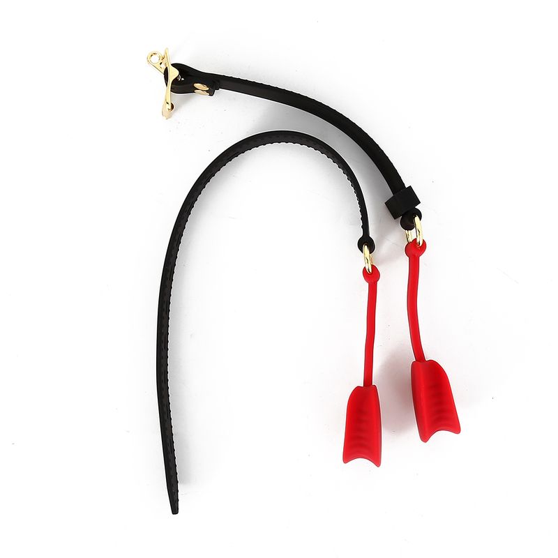 Bande de contention respirante en silicone pour adultes, avec bâillon et sangle ajustable pour jeux SM._voghion.com