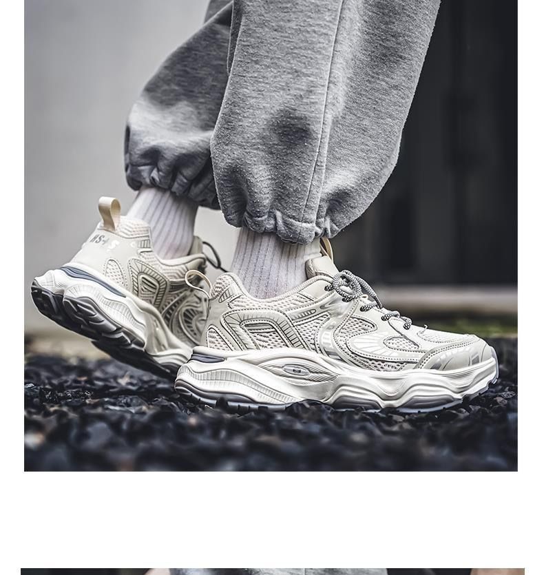 Men's Shoes Mesh Shoes Men's Versatile Platform Sneakers Casual Daddy Shoes Men's_voghion.com
