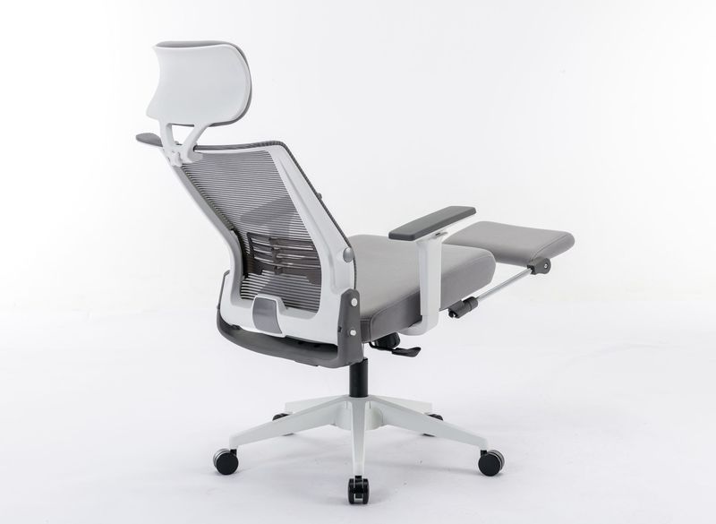 Ergonomic Office Chair With Lumbar Support & Headrest & Flip-up Arms Height Adjustable Rocking Home Office Desk Swivel High Back Computer Chair Warm Taupe Mesh Study Chair_voghion.com