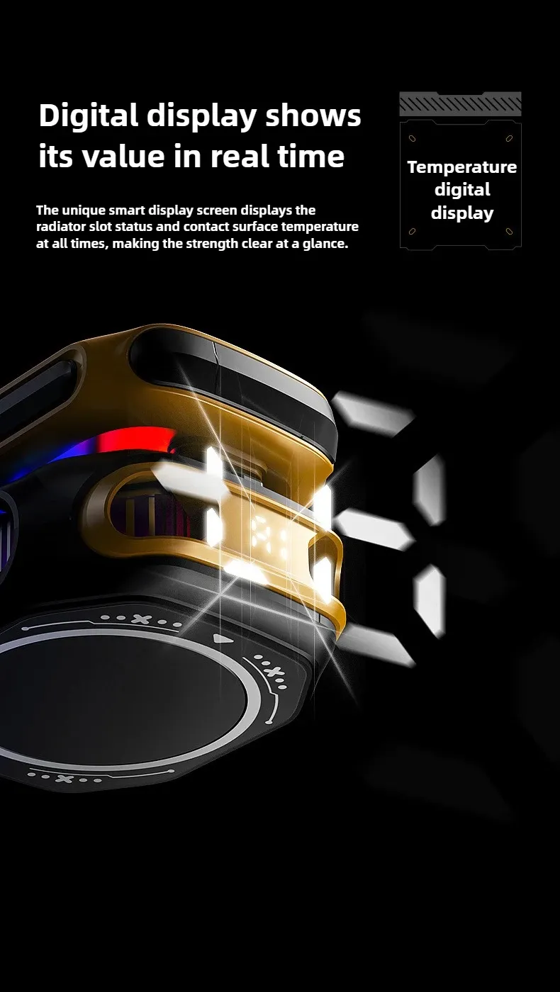 MEMO CX12 Mobile Phone Cool Heat Sink AI Semiconductor With Battery Digital Display Cooling Radiator For IOS Android_voghion.com