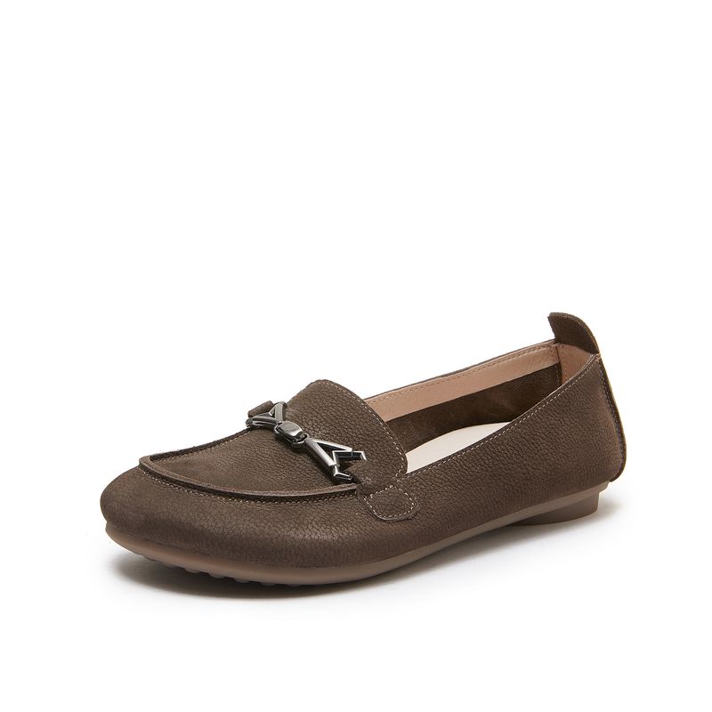 Genuine Leather 2025 Spring Summer New Sole Soft Surface Loafers Slip-On Single Breathable Non-Slip Commuter Women's_voghion.com