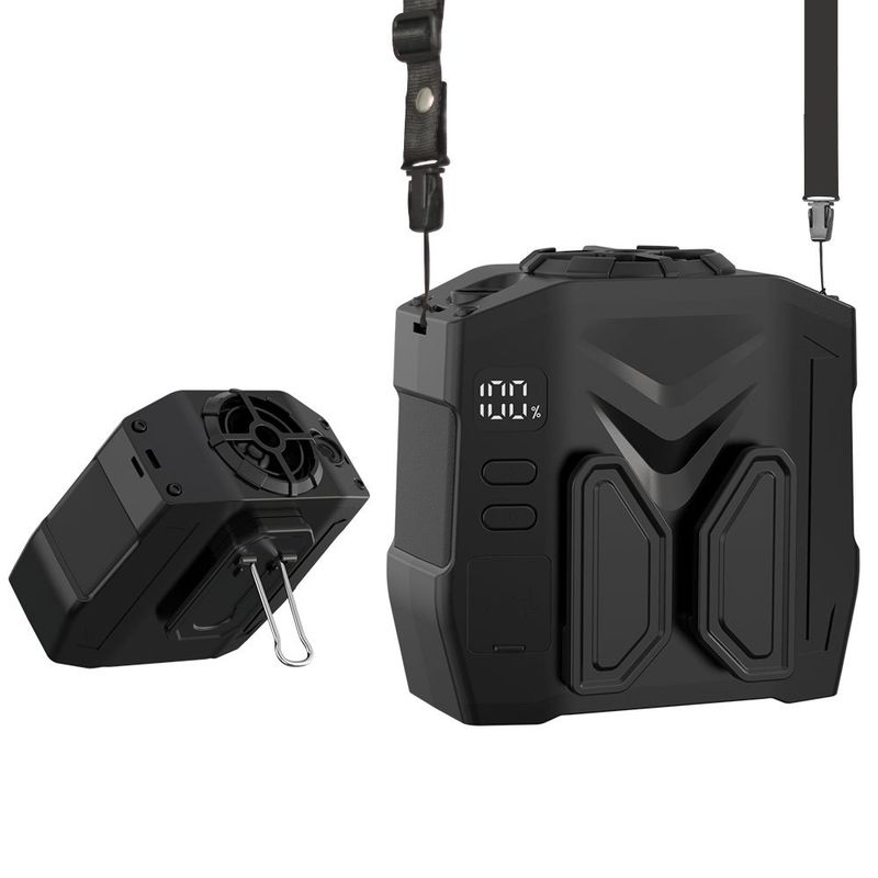 Ventilator nou pentru talie, cu încărcare USB, turbină, vânt puternic, ventilator portabil pentru exterior, ventilator pentru șantier de construcții_voghion.com